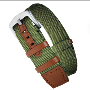 cinturino nylon stile militare (khaki-marrone)