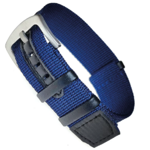 CINTURINO NYLON STILE MILITARE (BLU NOTTE-NERO)